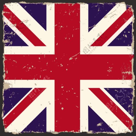 矢量垃圾的英国国旗