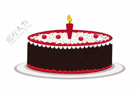 生日蛋糕设计矢量