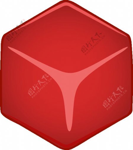 红色的3D立方体剪贴画