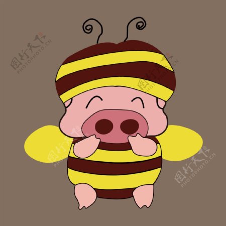 印花矢量图T恤图案动物昆虫蜜蜂免费素材