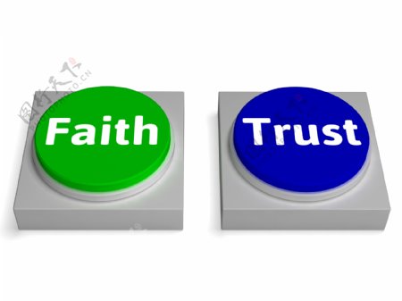 按钮显示信任信任或相信