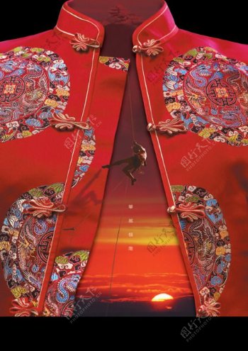 中国风海报旗袍