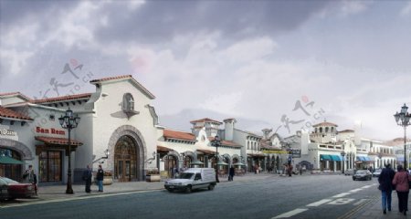 旅游购物街区规划设计PSD素
