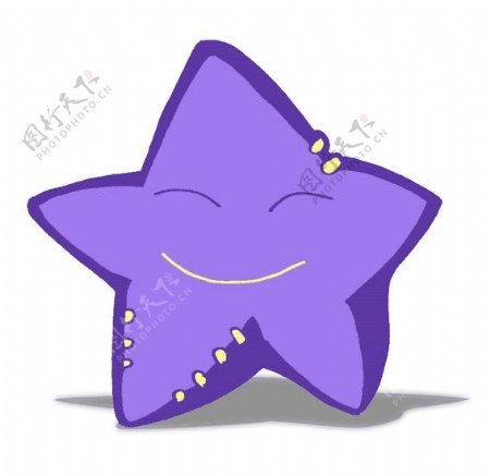 位图可爱卡通色彩紫色紫色的五角星免费素材