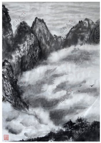 黄山云雾图片