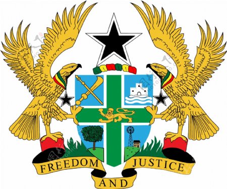 加纳国徽图片