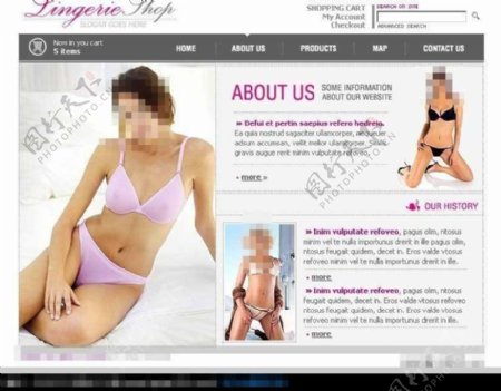 女性内衣公司网站设计模板