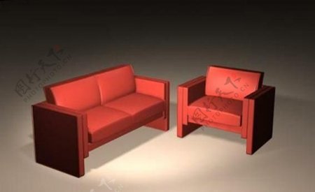 当代现代家具沙发3D模型B021