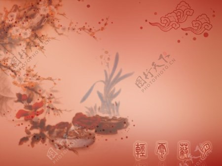 古典中国风PSD婚纱模板4
