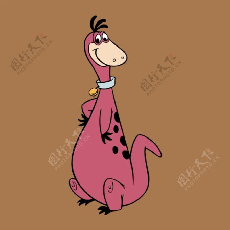 印花矢量图可爱卡通动物恐龙色彩免费素材