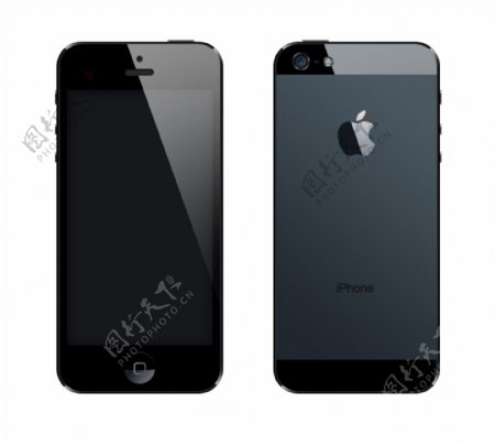 黑色iPhone5PSD素材图片