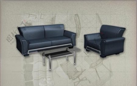 现代主义风格之家具组合3D模型组合012