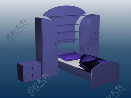 常见的床3d模型家具图片103