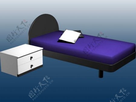 常见的床3d模型家具效果图35