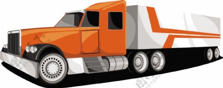 矢量插画的运输卡车和吉普车经典装载机