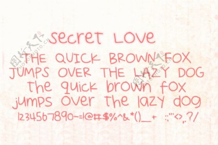 秘密的爱的字体