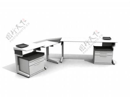 办公家具办公桌3d模型3d素材43
