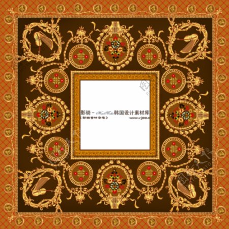 韩国古典花纹边框图案设计