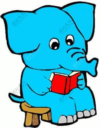 位图卡通动物大象可爱卡通色彩免费素材