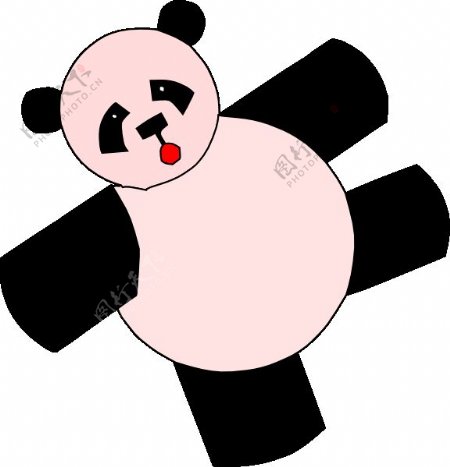 卡通熊猫剪贴画