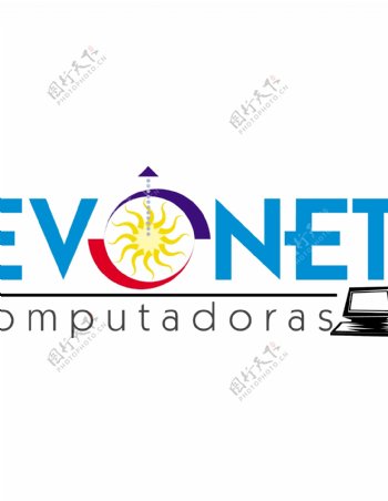 Evonetcomputadoraslogo设计欣赏Evonetcomputadoras电脑公司标志下载标志设计欣赏