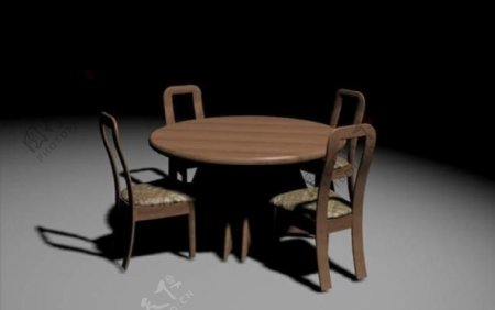 餐桌组合12家具3D模型