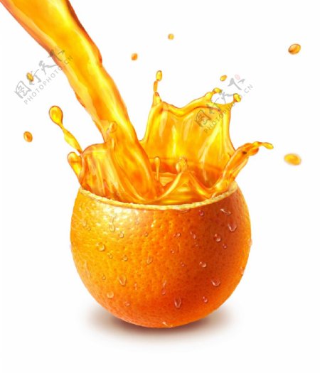 金黄橙汁高清图片