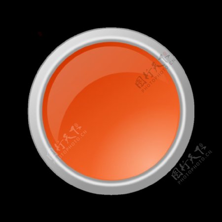 光泽橙色按钮