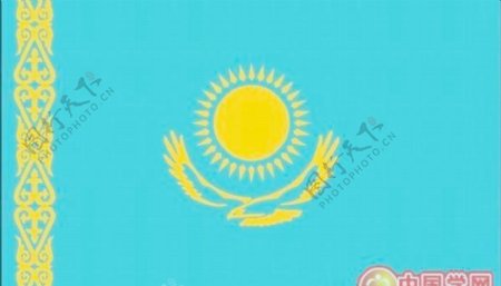 矢量哈萨克斯坦国旗