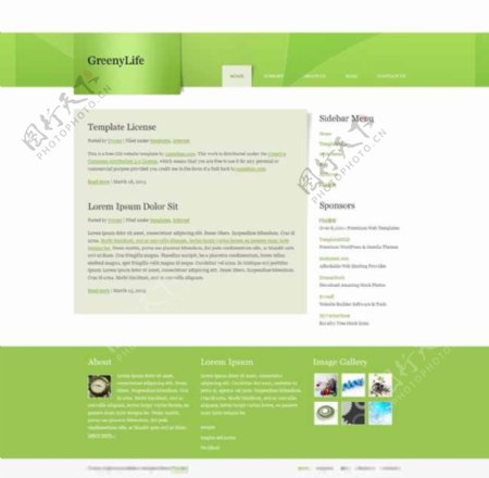 绿色个性的网页模板