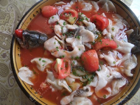 西红柿炖鱼片图片