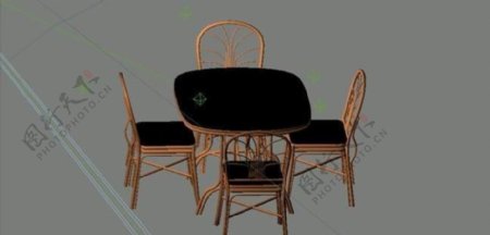 室内装饰家具桌椅组合293D模型