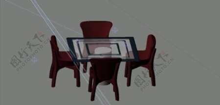 室内装饰家具桌椅组合273D模型
