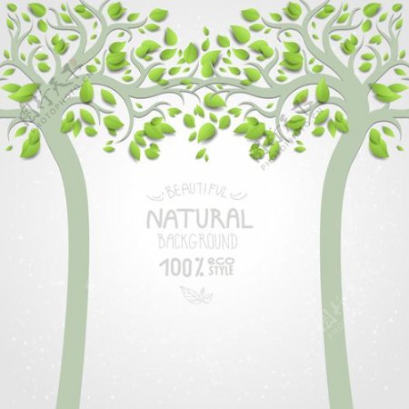 生态自然风格树矢量素材02