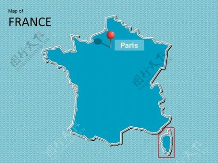 法国地图模板