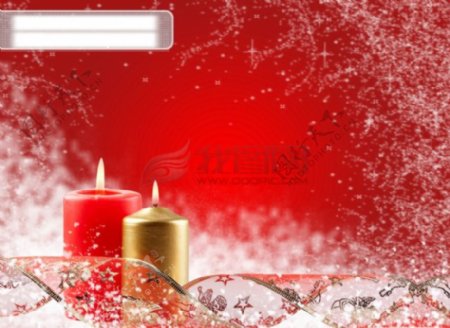 红色圣诞节背景蜡烛烛光实用图片精美图片印刷适用高清图片创意图片