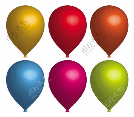 套彩色三维气球