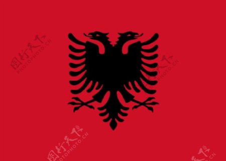 阿尔巴尼亚的剪贴画国旗