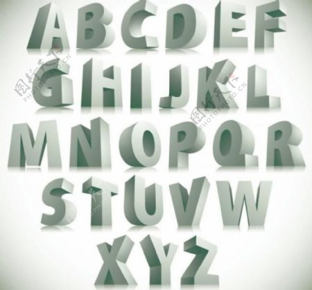 立体字母图片