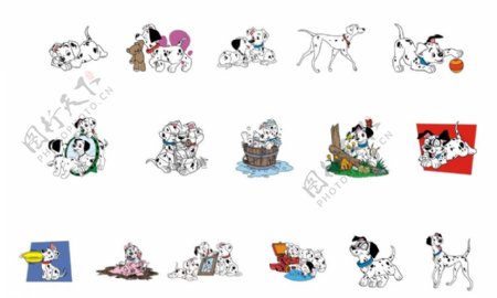 卡通小狗可爱动人宠物图片