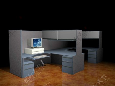 办公家具办公桌3d模型3d素材236