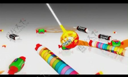 多彩糖果背景视频素材图片