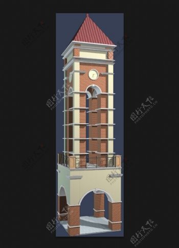 复古的钟楼建设