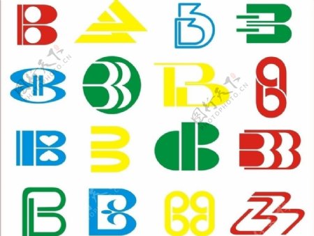 b字母logo标志图片