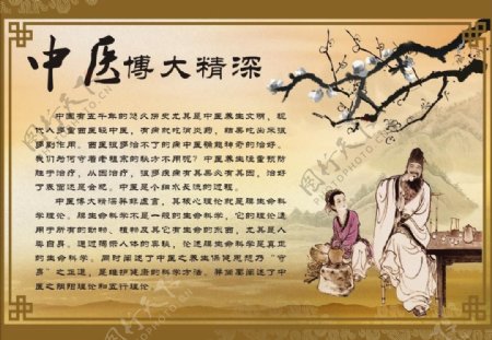 中医文化挂画墙画图片