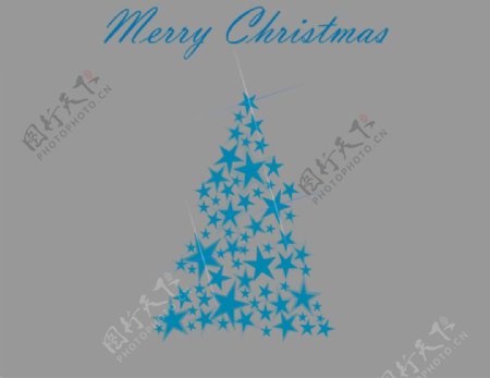蓝色发光圣诞树flash动画