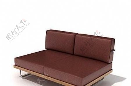 双人褐色时尚沙发sofa088
