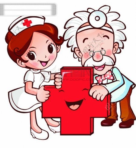 卡通医疗医生护士标志