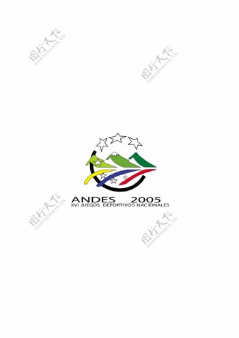 Andes2005logo设计欣赏Andes2005体育赛事LOGO下载标志设计欣赏