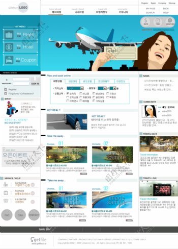 韩国经典网页设计分层图007图片